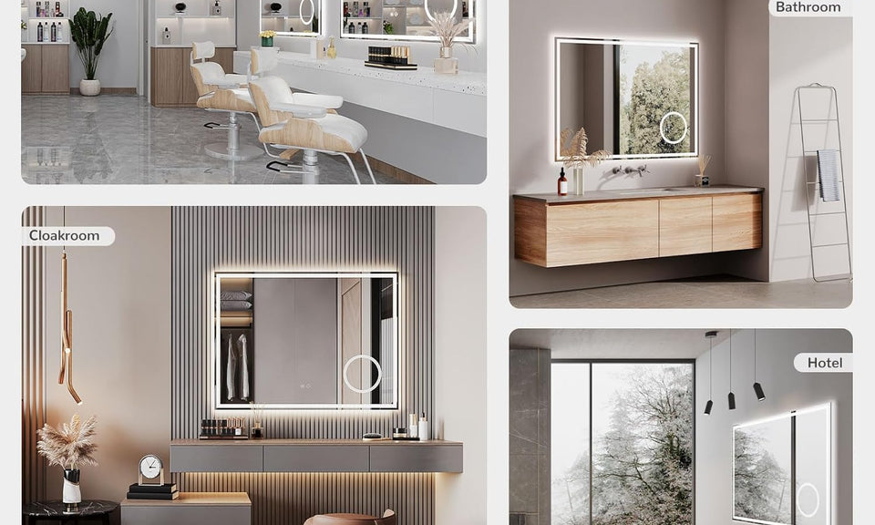 Dripex LED Bathroom Mirror with Shaver Socket and Magnifying, 600 * 80 ...