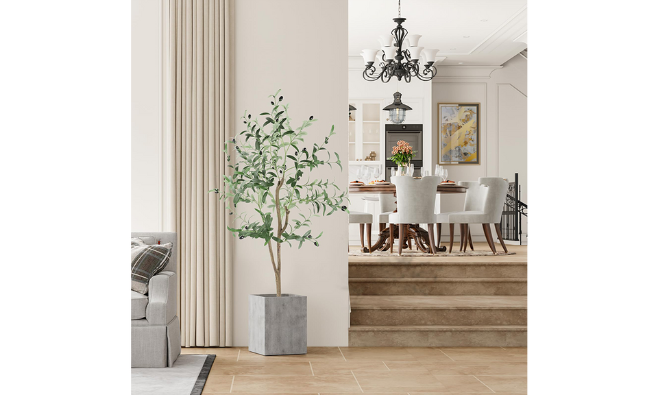 YOLEO Artificial Olive Tree Tall Faux Silk Olive Plant Lifelike Fake Tree for Home Office Indoor Decor