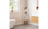Dripex White Corner Shelf, Free Standing Shelf, Floor Storage Unit for Bathroom, Living Room or Bedroom