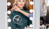 Dripex 9/12 Dimmable Bulbs Hollywood LED Vanity Mirror, Lighted Makeup Mirror, 360°Rotation, 3 Color Lighting Modes, Touch Screen Control, Light up Dressing Table Mirror for Bedroom