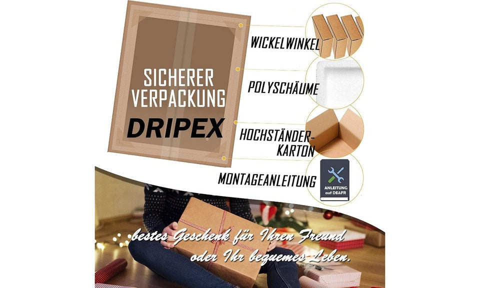 Dripex LED Bathroom Mirror with Demister Pad, Wall Mounted, Horizontal/Vertical Installation