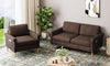 Vesgantti Fabric/Velet Loveseat Sofa, 1/2/3/4 Seater Couch/Armchair with Bilateral Pocket Storage & Removable Cushions, Perfect for Living Room, Bedroom and Office, Tool-free Assembly