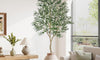 YOLEO 4FT/5FT/6FT/7FT Artificial Olive Tree Faux Silk Olive Plant for Home Office Decor Indoor Lifelike Fake Tree