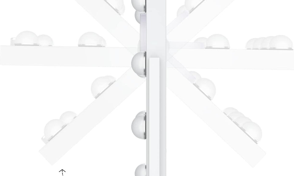 Dripex 9/12 Dimmable Bulbs Hollywood LED Vanity Mirror, Lighted Makeup Mirror, 360°Rotation, 3 Color Lighting Modes, Touch Screen Control, Light up Dressing Table Mirror for Bedroom