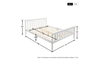 Double Bed Wooden Frame 4ft6 Double Wooden Bed in White For Adults, Kids, Teenagers(4FT6)
