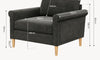 Vesgantti Fabric/Velet Loveseat Sofa, 1/2/3/4 Seater Couch/Armchair with Bilateral Pocket Storage & Removable Cushions, Perfect for Living Room, Bedroom and Office, Tool-free Assembly