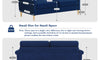 Vesgantti Fabric/Velet Loveseat Sofa, 1/2/3/4 Seater Couch/Armchair with Bilateral Pocket Storage & Removable Cushions, Perfect for Living Room, Bedroom and Office, Tool-free Assembly
