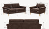 Vesgantti Fabric/Velet Loveseat Sofa, 1/2/3/4 Seater Couch/Armchair with Bilateral Pocket Storage & Removable Cushions, Perfect for Living Room, Bedroom and Office, Tool-free Assembly
