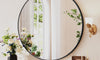 Dripex Round Mirror, 40 to 90cm Circle Hanging Wall Mirror - Home Decorative Wall Mounted Vanity Mirror for Bathroom, Dressing Room & Living Room