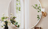 Dripex Round Mirror, 40 to 90cm Circle Hanging Wall Mirror - Home Decorative Wall Mounted Vanity Mirror for Bathroom, Dressing Room & Living Room