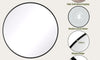 Dripex Round Mirror, 40 to 90cm Circle Hanging Wall Mirror - Home Decorative Wall Mounted Vanity Mirror for Bathroom, Dressing Room & Living Room