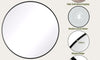Dripex Round Mirror, 40 to 90cm Circle Hanging Wall Mirror - Home Decorative Wall Mounted Vanity Mirror for Bathroom, Dressing Room & Living Room