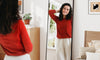 Dripex Arch/Rectangular Mirror Full Length, 160 x 50cm/150 x 40cm Full Body Floor Mirror with Stand, Standing/Leaning/Hanging for Living Room Bedroom