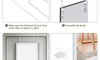 Dripex Over Door Mirror Full Length, 110 x 33cm/110 x 45cm Wall Mounted Mirror Door Hung Mirror for Bathroom/Bedroom/Wardrobe - Toughened Glass