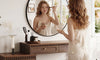 Dripex Round Mirror, 40 to 90cm Circle Hanging Wall Mirror - Home Decorative Wall Mounted Vanity Mirror for Bathroom, Dressing Room & Living Room