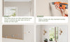 Dripex Frameless Bathroom Mirror, Wall Mounted Bathroom Mirror with Bevelled Edge & Pre-Drilled Holes for Dressing Room Bedroom Living Room