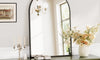 Dripex Arched Mirror, 75 x 50cm/90 x 60cm Wall-Mounted or Leaning, Pre-Fitted Holes & Fixing Kit, for Bathroom, Living Room & Bedroom