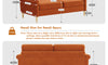 Vesgantti Fabric/Velet Loveseat Sofa, 1/2/3/4 Seater Couch/Armchair with Bilateral Pocket Storage & Removable Cushions, Perfect for Living Room, Bedroom and Office, Tool-free Assembly