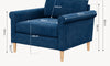 Vesgantti Fabric/Velet Loveseat Sofa, 1/2/3/4 Seater Couch/Armchair with Bilateral Pocket Storage & Removable Cushions, Perfect for Living Room, Bedroom and Office, Tool-free Assembly
