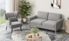 Vesgantti Fabric/Velet Loveseat Sofa, 1/2/3/4 Seater Couch/Armchair with Bilateral Pocket Storage & Removable Cushions, Perfect for Living Room, Bedroom and Office, Tool-free Assembly
