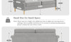 Vesgantti Fabric/Velet Loveseat Sofa, 1/2/3/4 Seater Couch/Armchair with Bilateral Pocket Storage & Removable Cushions, Perfect for Living Room, Bedroom and Office, Tool-free Assembly