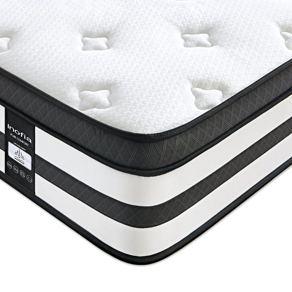 Inofia Sleep King Size Mattress Memory Foam 5FT, 11 Inch Hybrid Sprung Mattress with Fire Resistant, Responsive Zoned Support & Motion Isolated,100 Night Home Trial, LUXE Collection