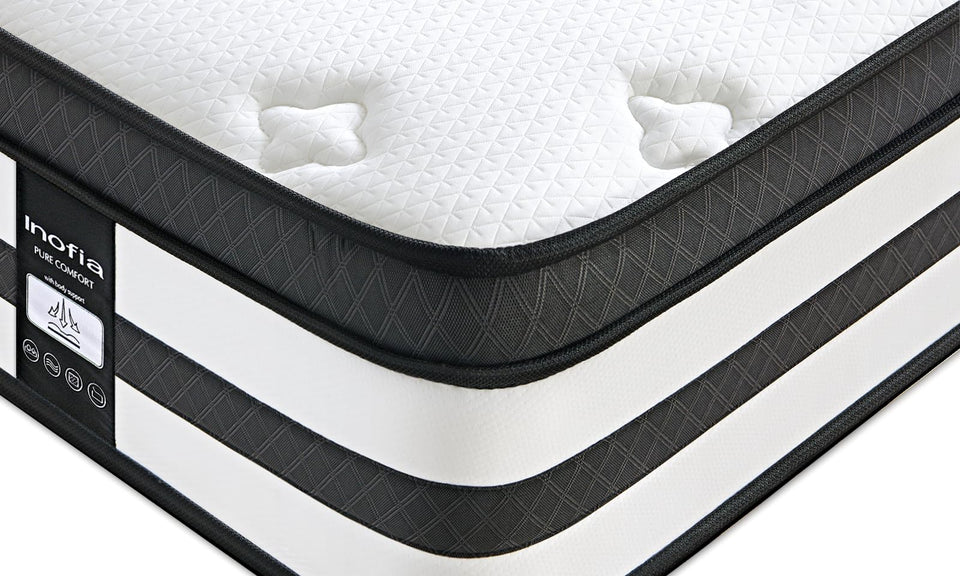 Inofia Sleep King Size Mattress Memory Foam 5FT, 11 Inch Hybrid Sprung Mattress with Fire Resistant, Responsive Zoned Support & Motion Isolated,100 Night Home Trial, LUXE Collection
