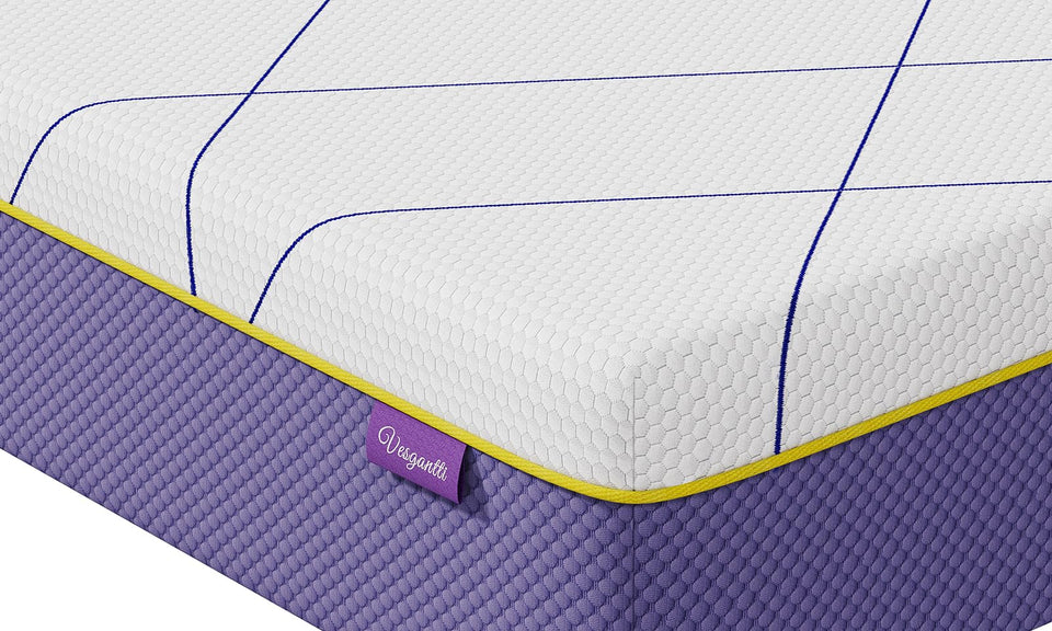 Vesgantti Gel Memory Foam Mattress with CertiPUR-US Certified Foam for Pressure Relief & Cooling Comfort - Medium Soft, Lavander Purple 16-18-20CM