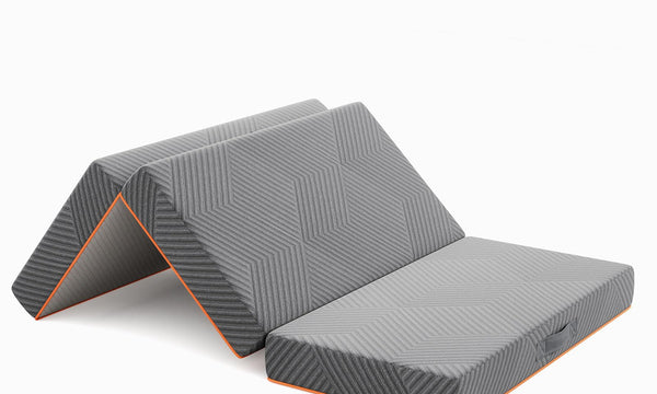Vesgantti Folding Mattress 10/15cm Gel Memory Foam Foldable Mattress Tri-fold for Travel, Camping, Guest Bed, CertiPUR-US Certified, Grey