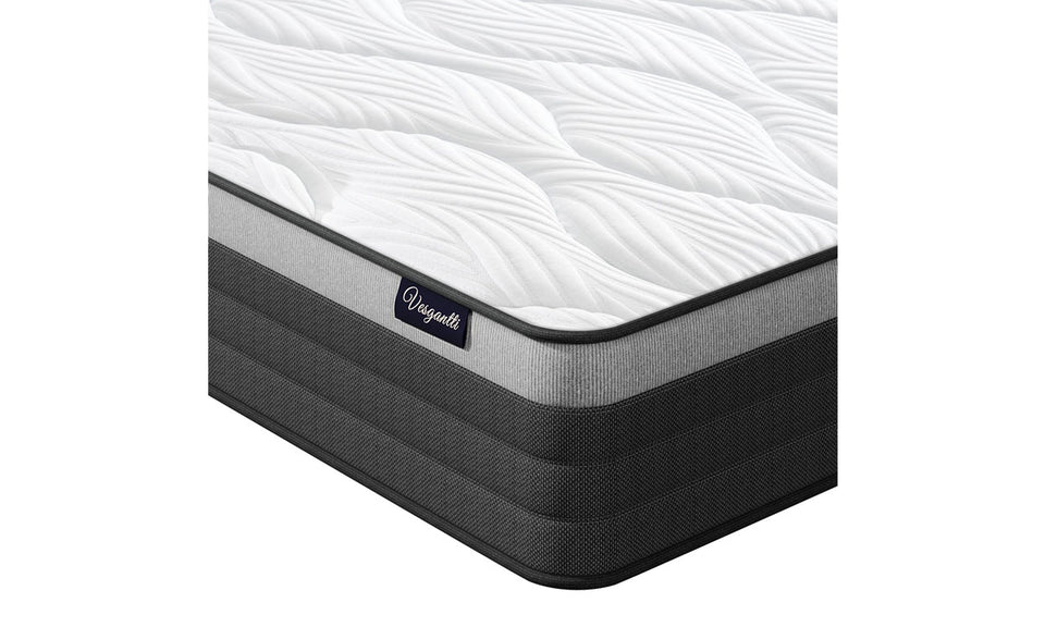 Vesgantti 10.2 Inch Hybrid Mattress with Individual Pocket Springs and Cooling Gel Memory Foam, Medium Firm