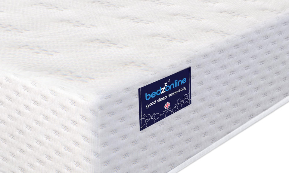 BEDZONLINE Mattress Eco Memory Foam Single Mattress - Firm | 3ft Breathable 11cm Certified Therma-Pure Memory Foam & Reflex Foam Mattress | UK Handmade & Hypoallergenic