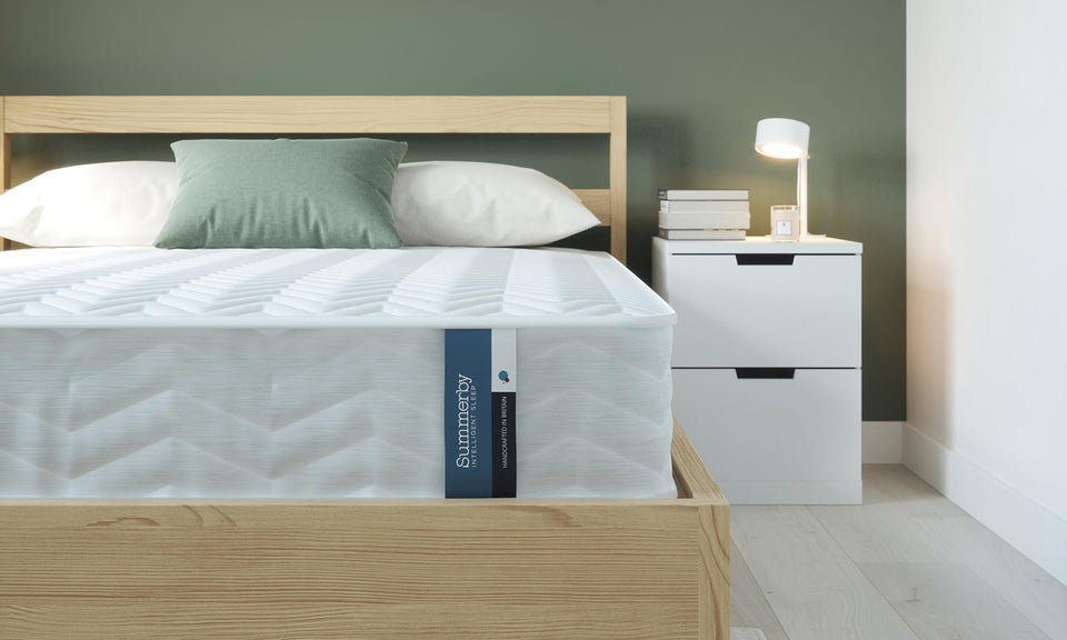 Summerby Sleep' No1. Coil Spring and Memory Foam Hybrid Mattress | King Size: 150cm x 200cm, White