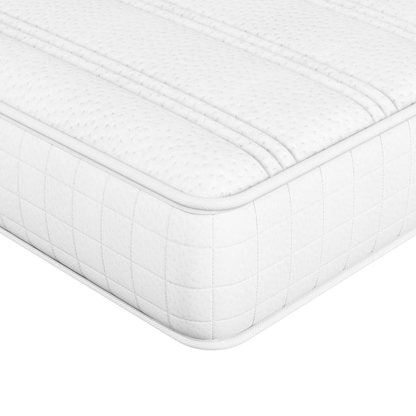 Yaheetech Single Mattress 3ft Bonnell Springs Mattress Single Foam Mattress Medium Firm Mattress for Single Bed with Anti-mite Knitted Jacquard Cover, 90x190x19cm,White