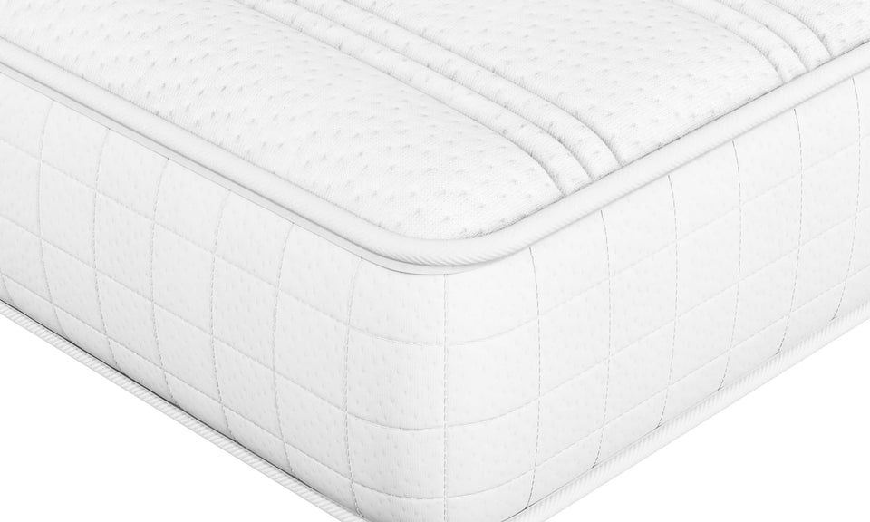 Yaheetech Single Mattress 3ft Bonnell Springs Mattress Single Foam Mattress Medium Firm Mattress for Single Bed with Anti-mite Knitted Jacquard Cover, 90x190x19cm,White