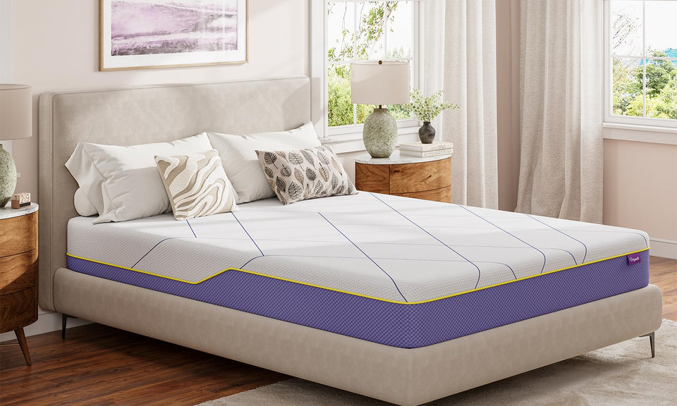 Vesgantti Gel Memory Foam Mattress with CertiPUR-US Certified Foam for Pressure Relief & Cooling Comfort - Medium Soft, Lavander Purple 16-18-20CM