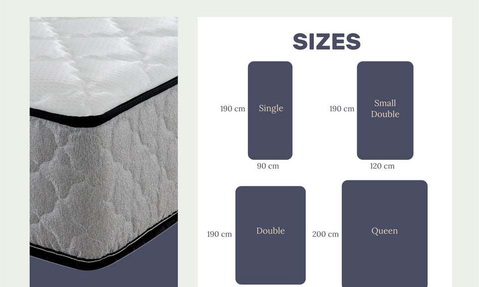 BEDZONLINE Air Feel Orthopedic Mattress - Memory Foam and Spring Mattress | Pefect Ergonomical Sleeping Position | 20cm Depth | 4ft6 Double