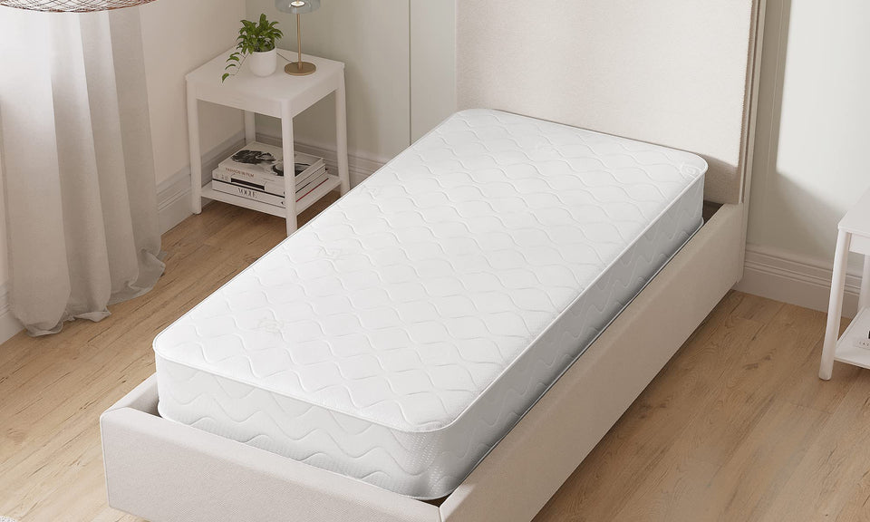 Starlight Beds Cooltouch Hybrid Single Mattress – Memory Foam Mattress with Springs, Maximum Value, 18cm Deep, Plush, White,(90cm x 190cm)