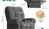 Vesgantti Electric Recliner Chair, Teddy/Corduroy Armchair Recliner, Comfy Reclining Chairs for Elderly, Adults Electric Recliner Armchair with Any Position, USB Port, Arm Chairs for Living Room