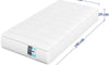 Yaheetech Single Mattress 3ft Bonnell Springs Mattress Single Foam Mattress Medium Firm Mattress for Single Bed with Anti-mite Knitted Jacquard Cover, 90x190x19cm,White