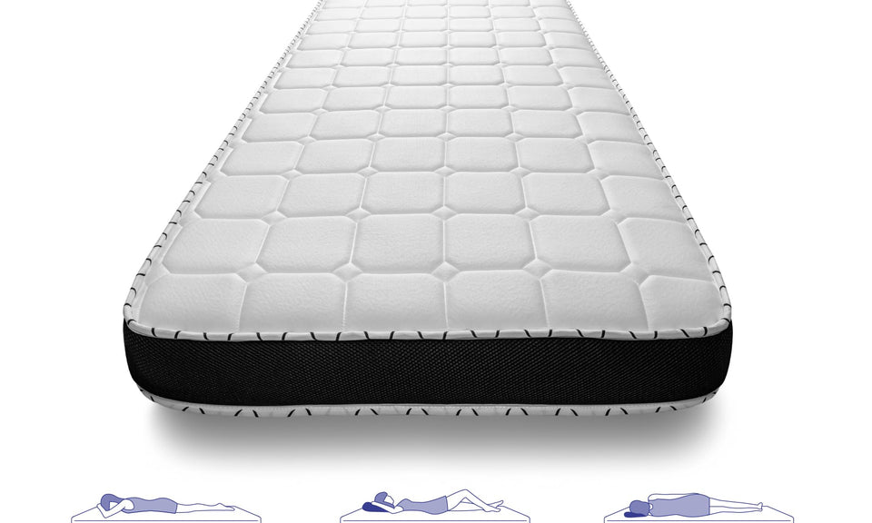 naturalex 3ft Single Mattress Memory Foam Mattress 6 Inch Deep Plush Mattress (90x190cm) Fire Retardant Skin Friendly, Extrafresh
