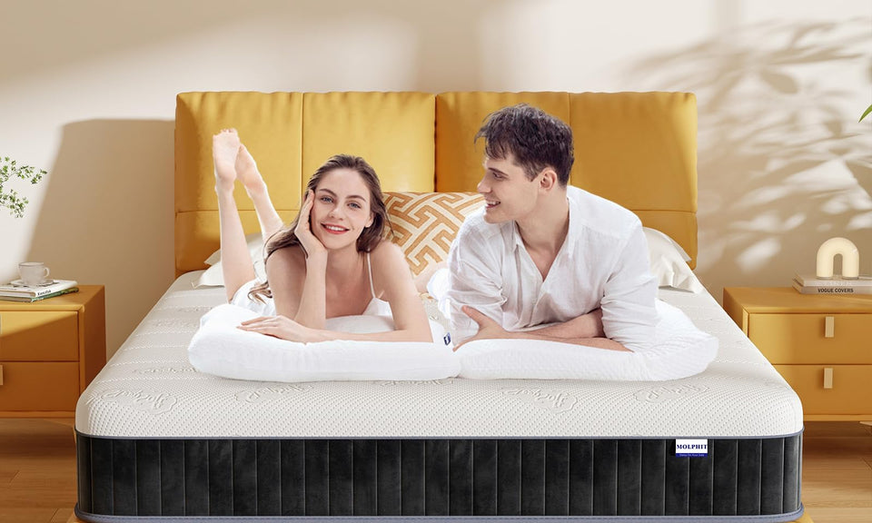MOLPHIT Single Mattress, 10 Inch Hybrid Mattress with Breathable Foam and Individually Pocket Spring, Orthopedic Mattresses for Back Pain Relief, Medium Firm Mattresses in a Box, 90x190x25cm