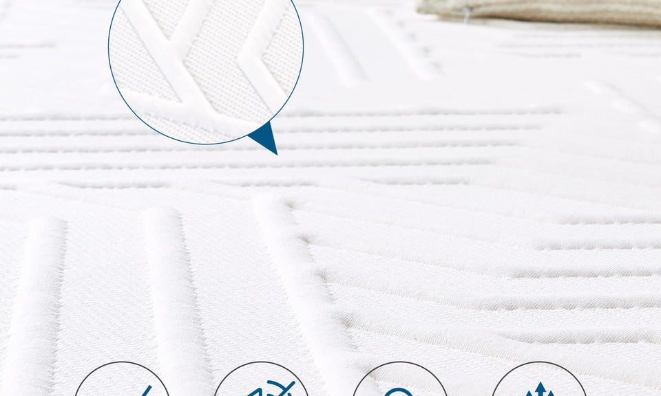 Inofia King Memory Foam Mattress, 22cm Gel Memory Foam Mattress in a Box, Medium Firm Mattress with Ultra Soft Removable Cover, Sleeps Cooler, Supportive and Pressure Relief