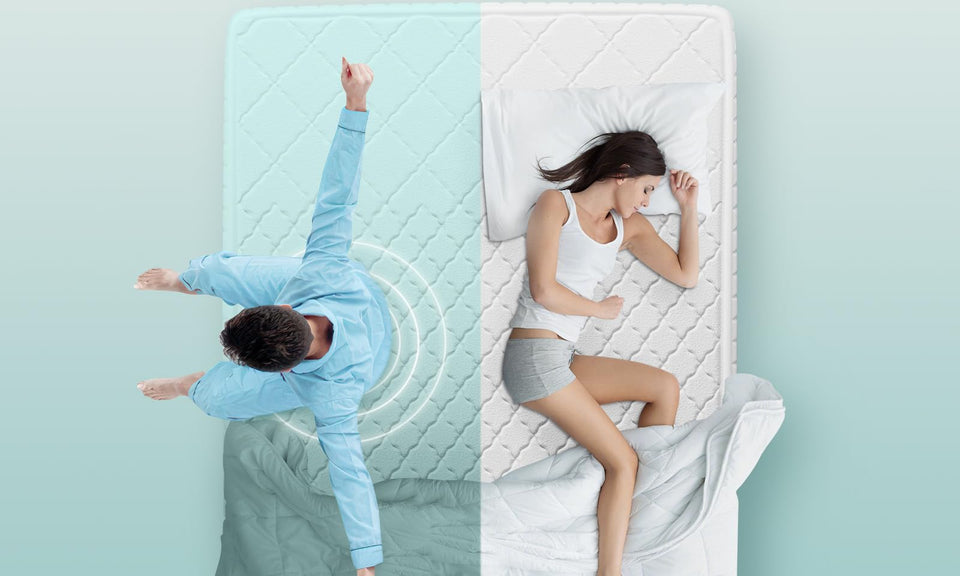 dosleeps 9.4 Inch Double Mattress 4FT6 9-Zone Pocket Sprung Mattress with Memory Foam and Tencel Fabric - Orthopaedic Mattress - Thickness: 9.4 Inch,White
