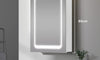 Dripex LED Bathroom Mirror Cabinet, 450x600mm, with Shaver Socket, Demister Pad, and Non-contact Sensor Switch, White/Left Hinge