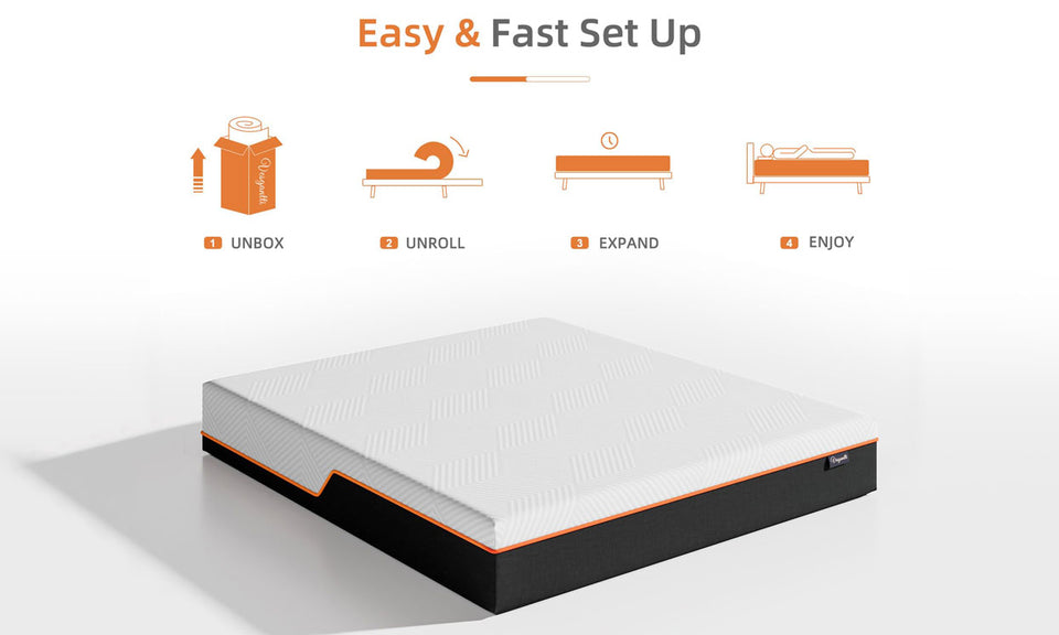 Vesgantti Mattress 16/18/20cm Gel Memory Foam Mattress for Cool Sleep & Pressure Relief - Medium, CertiPUR-US Certified