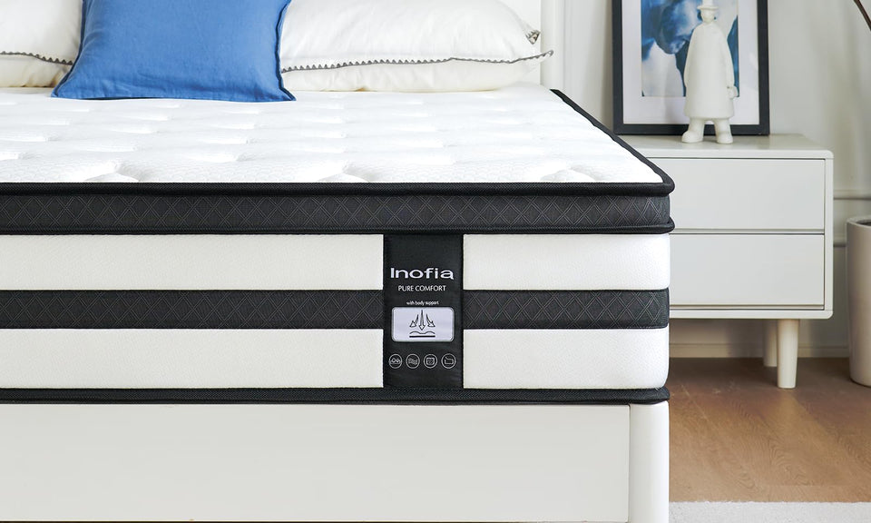 Inofia Sleep King Size Mattress Memory Foam 5FT, 11 Inch Hybrid Sprung Mattress with Fire Resistant, Responsive Zoned Support & Motion Isolated,100 Night Home Trial, LUXE Collection
