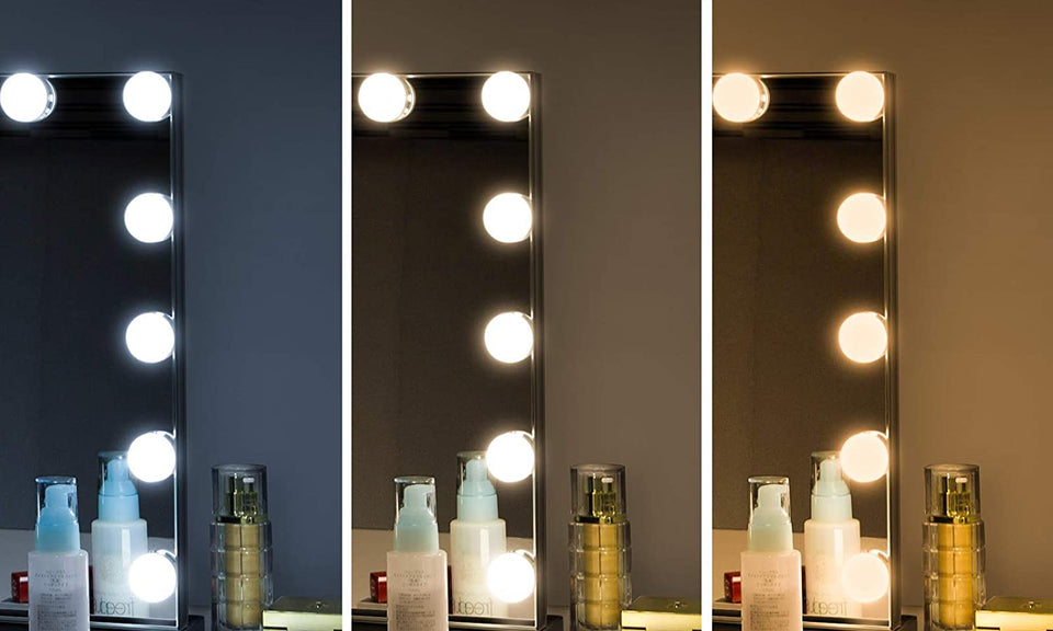 Dripex Vanity Mirror with Lights, Large Hollywood Lighted Makeup Mirror with 14 Dimmable LED Bulbs, Touchscreen Control, Cosmetic Tabletop Mirror for Bedroom, Dressing Room 19.7"x 4.7"x 16.5"