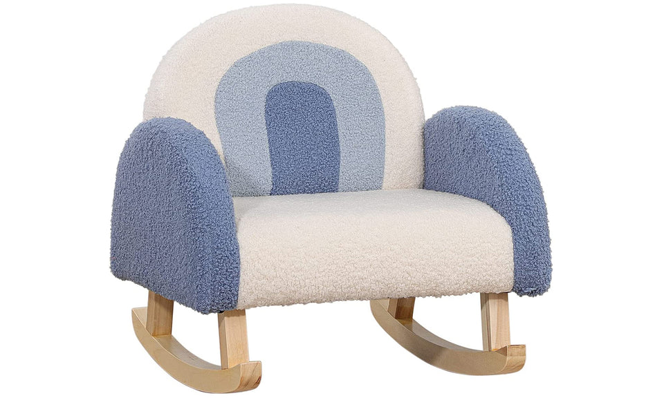 DRIPEX Kids Armchair, Wooden Rocking Teddy Fleece Chair for Child Aged 2-6.plush chairs for toddlers,Kids Rocking Chair,Kids Wooden Rocking Chair