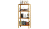 Dripex Bamboo Shelf 4 Tier Free Standing Shelf Unit Storage Shelf Rack Utility Organizer Stand for Bathroom Kitchen Living Room,Home Standing Shelves,Kitchen storage Shelving Unit