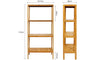 Dripex Bamboo Shelf 4 Tier Free Standing Shelf Unit Storage Shelf Rack Utility Organizer Stand for Bathroom Kitchen Living Room